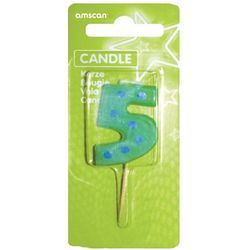 Amscan Mini number candle 5 about 4.5cm