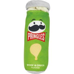 Record Dog toy plush toy Pringles 7 x 26 cm, green