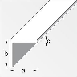 Alfer Winkelprofil Edelstahl 2.5m Edelstahloptik a=25 mm, b=25 mm, c=0.8 mm