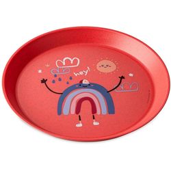 Koziol Children's plate CONNECT DREAMS coral red 400 ml