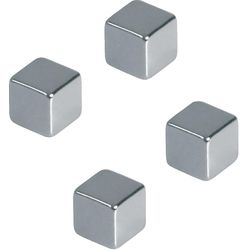Franken Tenir des cubes magnétiques 10 x 10 mm, 4 pièces, argent
