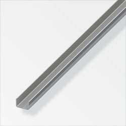 Alfer Square-U Inox 1m stainless steel a=10 mm, b=15 mm, c=1mm