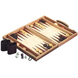 Backgammon Deluxe Jeux Naturels en Bois 38x22x5cm