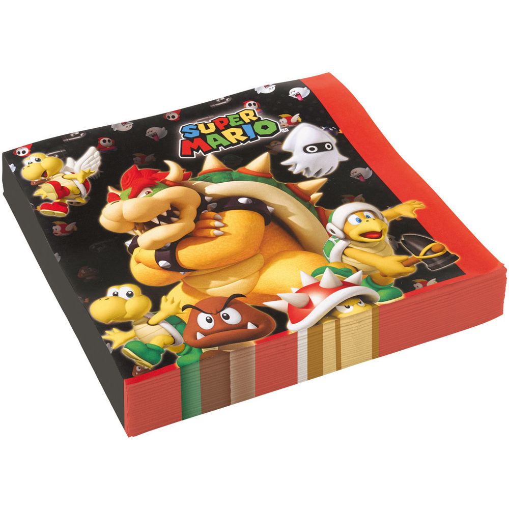 Amscan 20 Servietten Super Mario 2-lagig, 33x33cm Bild 1