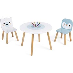 Janod Table et 2 chaises Polar 60x60x47cm