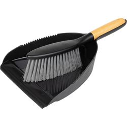 Furber Bamboo Dustpan Set, Black