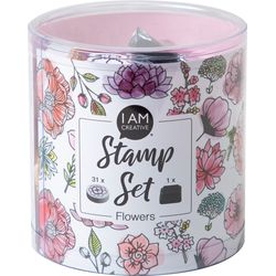 I Am Creative Stamp set 4093.04 Flowers 31 pieces