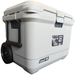 Coleman PRO 55 Qt 52 Liter cooler with wheels white 2213912