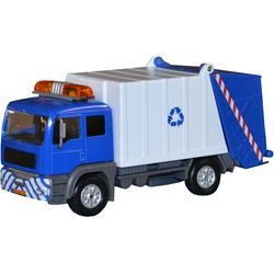 Sombo Camion della spazzatura con luce e suono 15 cm, pressofuso e con funzione di ritiro