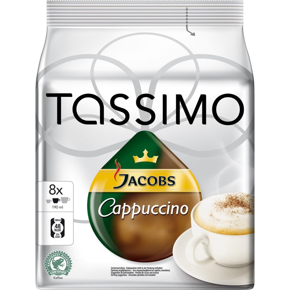 Tassimo Capsules de café T DISC Jacobs Cappuccino 16 pièces