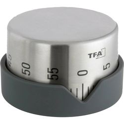 TFA Timer stainless steel 60 minutes modern design