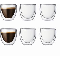 Bodum Vetro Pavina doppia parete 6 pezzi 0,08 litri