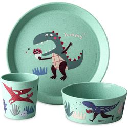 Koziol Children's dinnerware set CONNECT REX sage green
