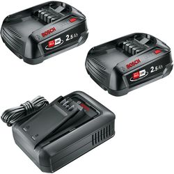 Bosch Set di avviamento a batteria 18 V, 2 x 2.5 Ah + AL 18 V-44