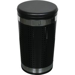 MSV Cesto nero da 46 l con coperchio