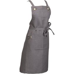 Kela Grembiule da cucina Puro 85 x 70 cm, Grigio