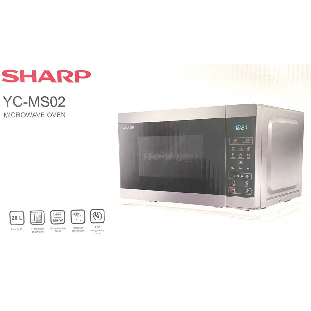 Sharp YC-MS02-ES 20 litri 800 W microonde argento - acquista su