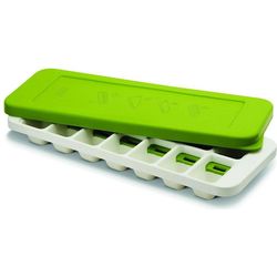 Joseph Joseph Quicksnap Plus Ice Cube Tray, bianco - verde, 13x32.2x3.5 cm