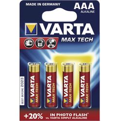Varta Batteries L.Max Power 4xAAA LR03, Micro