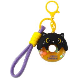I-total Keychain Donut XL3153 Black Cat