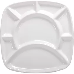 Nouvel Fondue plate Party for vegetables and meat white, 24x24cm