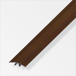 Alfer Parquet transition profile aluminum 1 m walnut, shrunk a=33 mm