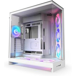 NZXT PC case H9 Flow RGB+ White