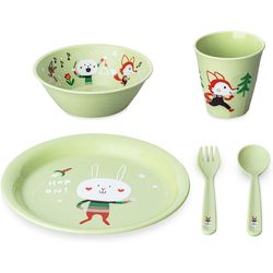Koziol HOP ON AT HOME children's dinnerware set pistachio, 4-piece set