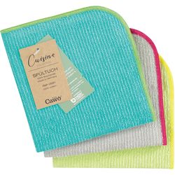 Cawö Panni per lavaggio Trio 30 x 30 cm, 3 pezzi, Turchese/Pistacchio