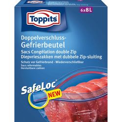 Toppits Freezer bags SafeLoc 6 bags of 8 liters