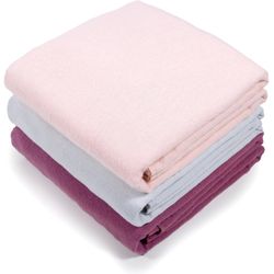 MAKIAN 3-piece set of terry cloths 80 x 80 cm, Pink