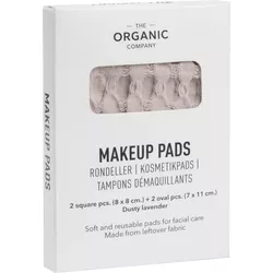 The Organic Company Big Waffle 4-Piece Set Makeup Pads 8x8cm dusty lavender