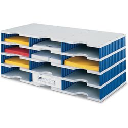 Styro doc trio basic unit 268-03041.38 gray/blue 12 compartments