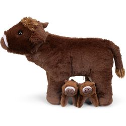 Mamanimals Cuddly toy mama cow &amp; babies