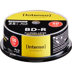 Intenso Blue-ray 50 GB, 6x, Stampa. 5101124 Scatola per Torte 25 Dischi