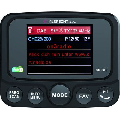 Albrecht DR 56+ DAB + Car Radio Adapter con Bluetooth Vivavoce DAB + Servizio di seguito