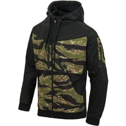 Helikon-Tex Felpa con cappuccio Rogue (FullZip)® nera a righe tigrate - M