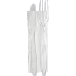 Ejs Set di posate in PS 5415.1001 Coltello, Forchetta, Tovagliolo 50 pz.