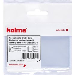 Kolma Credit Card Holder CopyResistant Transparent, 3 Pieces