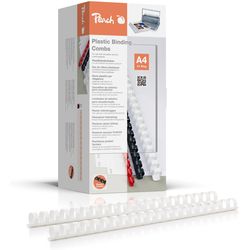 Peach Binder spine 16 mm white, 100 pieces