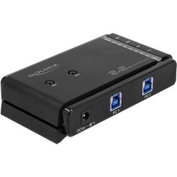 Delock USB Switch USB3.0, 2 Port 2x2 Matrix Switch Buttons