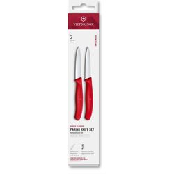 Victorinox Swiss Classic Knife Set, 8 cm, Red, 2 pieces
