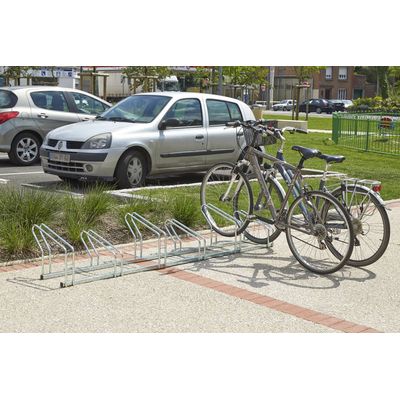 Mottez Bicycle stand 6 galvanized L: 237cm, with high-low position