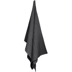 The Organic Company Asciugamano Big Waffle 100x150cm grigio scuro in cotone biologico