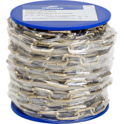 Meister Ornamental chain steel ø 2 mm 16x9 mm 10 m hammered brass-plated